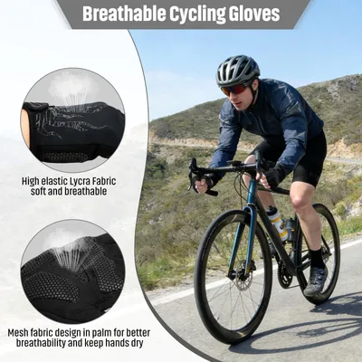 Imagen del producto de Guantes de bicicleta de manga corta, transpirables, talla L, para bicicleta de montaña