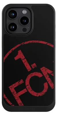 Produktbild von NIVOCASE Hülle für Apple iPhone 15 Pro Max  Handyhülle NIVOcore Case Schwarz 1. FCN Fanartikel Textur