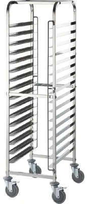 Image de Chariot à plateaux En Acier Inoxydable, Convient Pour 16 X Plateaux 600 X 400 Mm, 470 X 620 X 1735 Mm (Lxtxh)