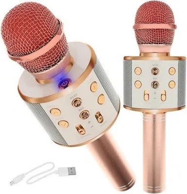 Obrázok produktu pre Izoxis 22190 Karaoke bluetooth mikrofón svetlo ružová