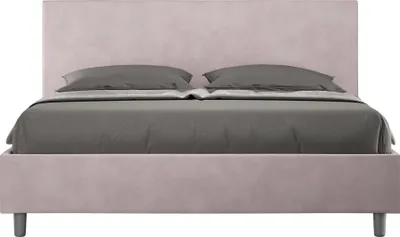 Produktbild von ITYHOME - Gepolstertes Bett ohne Lattenrost 140x210 mit Mikrofaserbezug Fliederfarbe Adele
