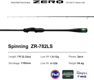 Immagine prodotto di Canna da spinning, design leggero, sensibilità eccezionale, spinning ZR-782LS