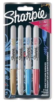 Immagine prodotto di Sharpie 2067107 1x4 Marcatore permanente Sharpie met. F oro/argento/rubino/zaffiro