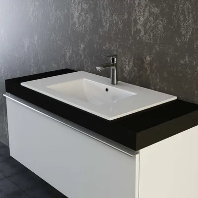 Produktbild von VILSTEIN© Keramik Einbauwaschbecken Einbau Einsatz Waschbecken Becken Handwaschbecken 82cm