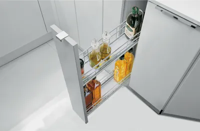 Produktbild von Hettich Möbel-Frontauszugset Cargo IQ plus 150 9077588, Korpusb. 150mm, silber