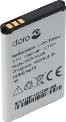 Productafbeelding van Accu geschikt voor mobiele telefoons Doro 1370, 2404, DBO-1000A, type 1ICP6/34/50, 3,7V, 1000mAh