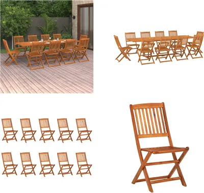 Produktbild von vidaXL 11 tlg. Garten Essgruppe Massivholz Akazie - Essgruppe - Essgruppen - Garten-Essgruppe - Garten-Essgruppen