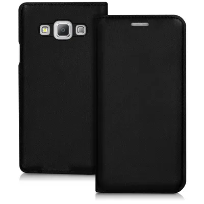 Produktbild von kwmobile Hülle kompatibel mit Samsung Galaxy A3 (2015) - Handy Case Handyhülle - Schutzhülle Klapphülle in Schwarz