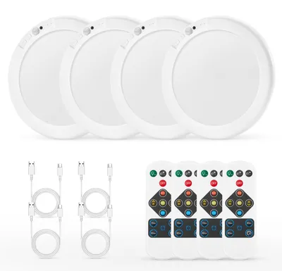 Produktbild von BOJIM Akku Deckenleuchte Bewegungsmelder für Innen Badezimmer IP44 Licht Batterie Deckenlampe Garage Flur, LED USB Aufladbare Ohne Stromanschluss Bohren Batteriebetriebene Kellerlampe Fernbedienung –