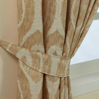 Produktbild von HOMESCAPES Raffhalter für Jacquard Vorhänge Leon beige 2 Stück