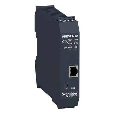 Produktbild von Schneider Electric Feldbusmodul Ethernet IP, 1x RJ45, Modicon Sicherheitscontroller XPSMCM, Schraubklemmen XPSMCMCO0000EI