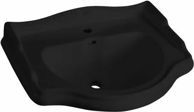 Zdjęcie produktu dla Umywalka ceramiczna RETRO 69x52cm, czarny mat