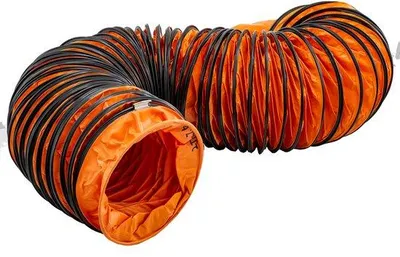 Image de Tuyau flexible en PVC de 25 mètres, pour applications industrielles, avec aspiration puissante, compatible avec un ventilateur d'aspiration de 10 pouces, conduit d'aération portable