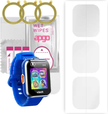 Produktbild von apgo 3 Stück Schutzfolie, klar, kompatibel mit VTech Kidizoom DX2 Smartwatch, Hydrogel Displayschutzfolie mit Positionierhilfe, Displayfolie, robust und kratzfest