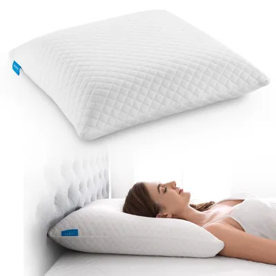 Image de Coussin en mousse à mémoire de forme, type latex, de 56x56 cm, avec housse lavable
