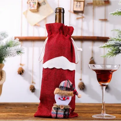 Produktbild von eCa KSN14 Weihnachtsflaschenhülle rot
