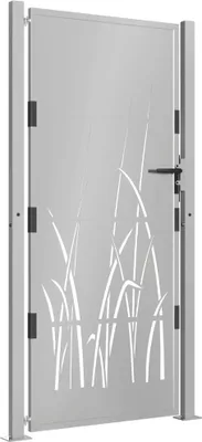 Image de vidaXL Porte de jardin 105x205 cm acier corten design herbe