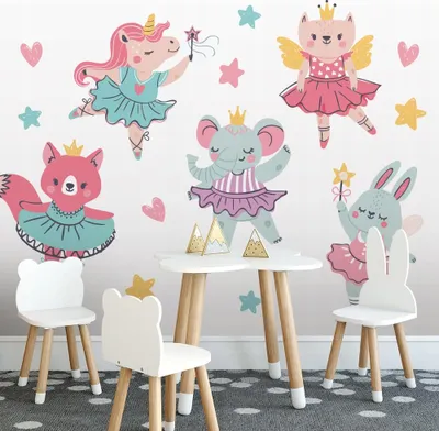 Produktbild von Kinderaufkleber Bunte Feen 125x250cm