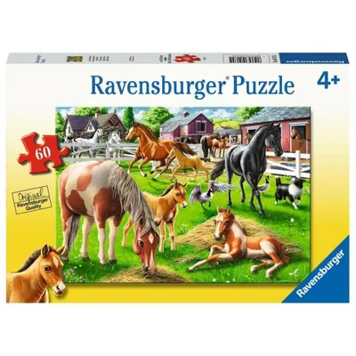 Produktbild von RAVENSBURGER Happy Horses Puzzle 60 Teile