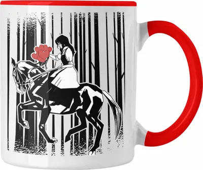 Produktbild von Trendation - Lustige Reiter Sprüche Geschenk Tasse Reiterin Pferde Mädchen Geschenkidee Pferde Grafik Mädchen (Rot)