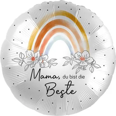 Produktbild von Muttertag Regenbogen Folienballon 46cm