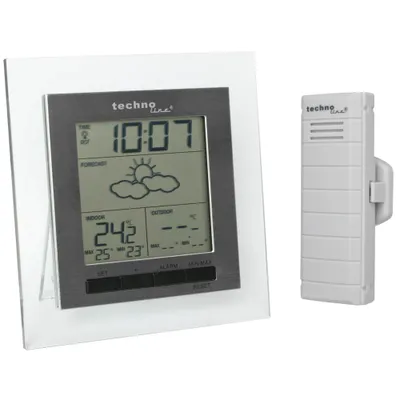 Produktbild von Technoline WS 9136-IT, Edelstahl, Weiß, Innen-Thermometer, Außen-Thermometer, Thermometer, Thermometer, Kunststoff, -9,9 - 37,8 °C