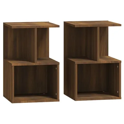 Produktbild von Nachttische 2 Stk. Braun Eichen-Optik 35x35x55 cm Holzwerkstoff