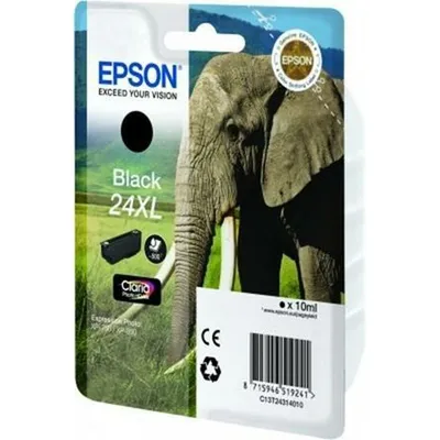 Obrázok produktu pre Epson Elephant Singlepack Black 24XL Claria Photo HD Ink, Čierna, Atrament na pigmentovej báze, 1 kusov