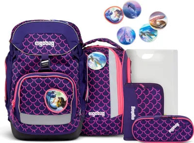 Produktbild von ergobag pack 6-tlg. Schulrucksack-Set LUMI Edition PerlentauchBär