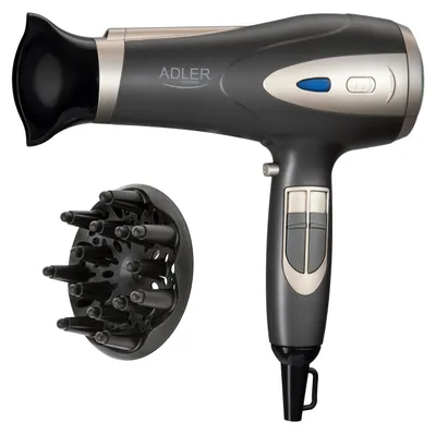 Produktbild von Adler AD 2248 Haartrockner in Champangergrau, 2400 W mit 3 Temperaturstufen
