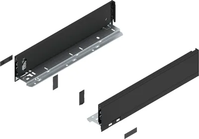 Image de BLUM LEGRABOX pure, profilé de hauteur M, NL 400, noir carbone