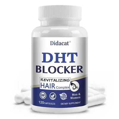 Produktbild von DHT Blocker - Unisex (120 Kapseln) Nahrungsergänzungsmittel, Anti-Haarausfall, Biotin, Haar, Nägel, Haut, Haargesundheit, Haarwachstum