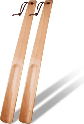 Obrázek produktu pro 2Pcs Shoehorn Dlouhý dřevěný dlouhý roh na boty Dlouhý stahovák na boty