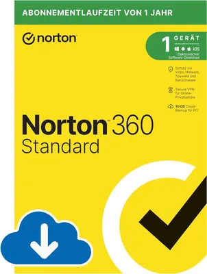 Produktbild von Norton 360 Standard | 1 Gerät | 1 Jahr | PC/Mac/iOS/Android | Download-Version