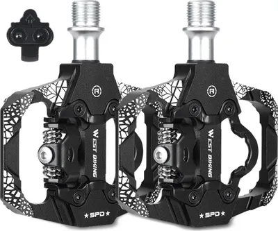 Obrázek produktu pro WEST BIKING MTB Bike Pedals Dual Platform SPD Clipless Pedals Bike Pedals Sealed Bearing pro MTB Mountain Road Bikes