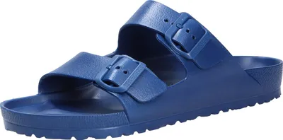 Produktbild von Birkenstock Arizona Bade- und Duschpantolette für Männer, Marineblau, EVA, EU 44 mit anatomisch geformtem Fußbett, wasserabweisend, sehr leicht, normaler Weite, geruchsneutral und schadstofffrei