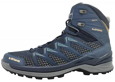 Image de Chaussures de sport Lowa INNOX PRO GTX MID, chaussures de randonnée pour hommes, couleur bleue, pour le quotidien