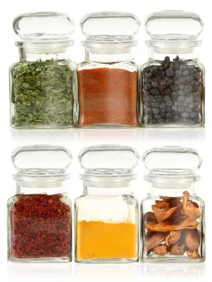 Produktbild von Orion | Gewürzgläser 6er Set - 120 ml - 5,5x9 cm - Glasdosen mit Dichtung