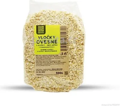 Obrázek produktu pro OVESNÉ VLOČKY S KLÍČKY BEZ LEPKU 500g VEGA PROVITA 500 g PROVITA
