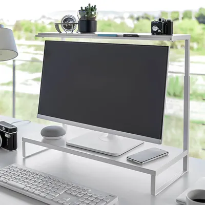 Immagine prodotto di Supporto per monitor Yamazaki a 2 livelli 59x38-65x28 cm "Tower" bianco