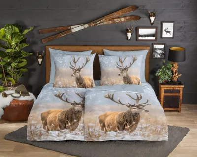 Zdjęcie produktu dla Muller Textiles 10053.99.13, Koc do nakrycia w zestawie, Poszewka na poduszkę dołączona