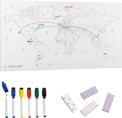 Obrázek produktu pro MAP magnetická tabule mapa světa 70x37 cm