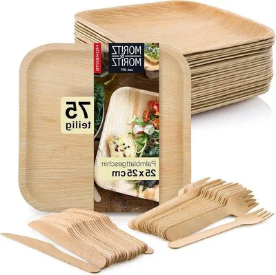 Produktbild von Bamboo-Durabilis-Set - 75-teilig - Holz-Teller - Holz-Alternative