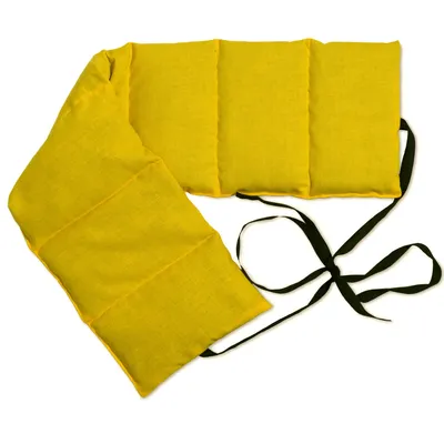 Produktbild von Rapssamenkissen 7-Kammer mit Band, 65x15 mango. Wärmekissen, Körnerkissen, Rapskissen