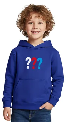Produktbild von Spreadshirt Die Drei Fragezeichen Logo Kinder Premium Hoodie, 146/152 (10 Jahre), Royalblau