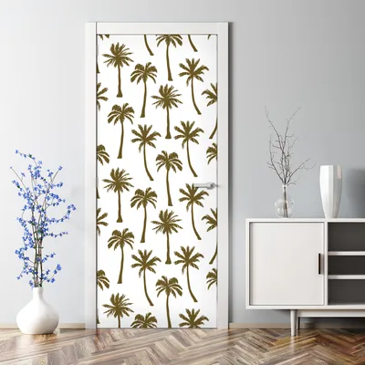 Produktbild von Dekorative Türaufkleber Aaufkleber selbstklebend Klebefolie Türtapete Exotische Palmen 77 x 200 cm