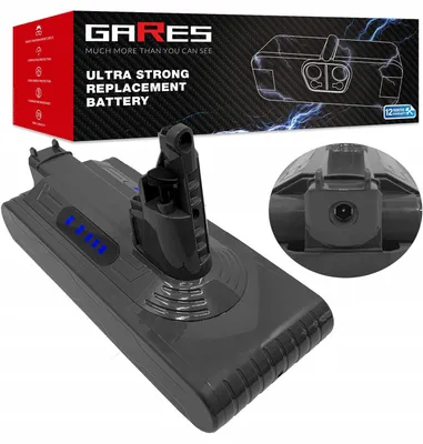 Obrázek produktu pro GARES Akumulátor Baterie pro Dyson V10 SV12 | 25,2V 3Ah | Zesílená série High-Performance | Vysoký výkon |