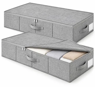 Aufbewahrungsboxen unter Bett, 2 Stk., 76x40x17 cm, faltbar
