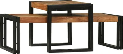 Produktbild von Couchtisch 2 pcs Braun 48 x 40 x 40 cm Massivholz Akazie