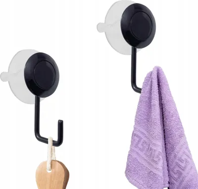Produktbild von SEPIO Badezimmer Haken Schwarz, Badaccessoires, Badezimmer Hook, Aufhängehaken, Handtuchhalter Bad